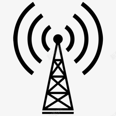 无线电塔发射传输信号图标图标