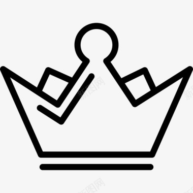 皇冠变型轮廓尖尖尖圆心图标图标