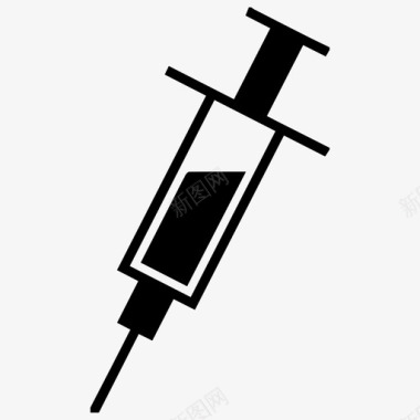 工作的医生注射器回收药品图标图标