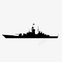 海军军舰战舰海洋海军图标高清图片