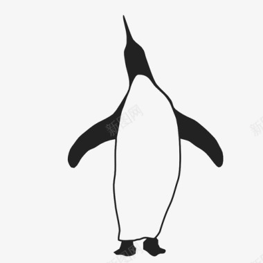 企鹅跳舞的企鹅图标图标