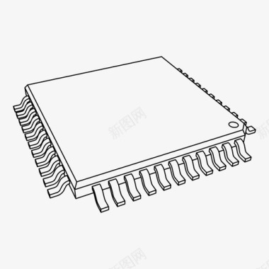 Intel芯片微芯片电路模具图标图标