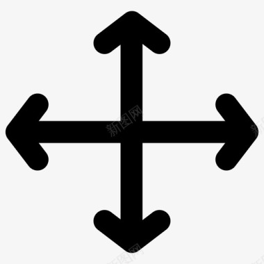 移动十字箭头移动导航图标图标