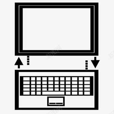拉链条可拆卸键盘笔记本电脑磁铁图标图标
