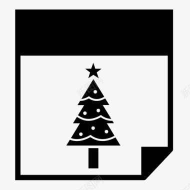 圣诞节基督教节日圣诞树图标图标