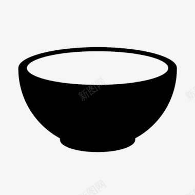 碗麦片碗空碗图标图标