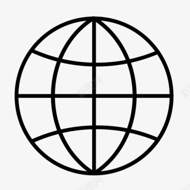 地球互联网简单世界图标图标
