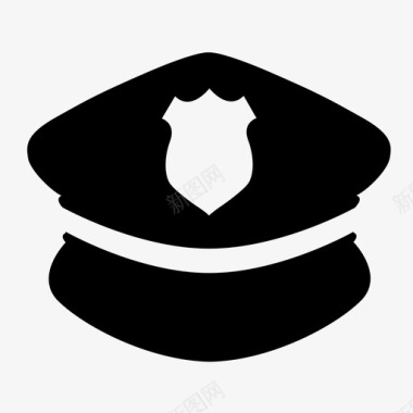 警帽警徽执法图标图标