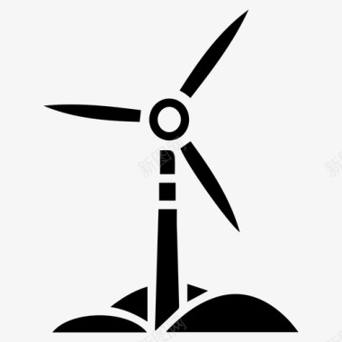风车风车风力发电风力发电厂图标图标