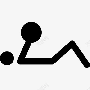 体操运动员躺在地上练习手拿球练习运动体操图标图标