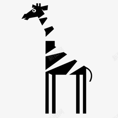 长颈鹿卡通长颈鹿野生图标图标