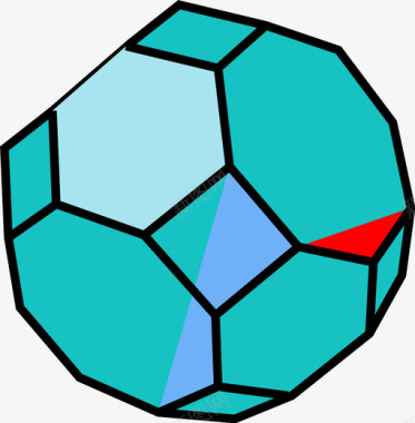 截断立方八面体形状多边形图标图标
