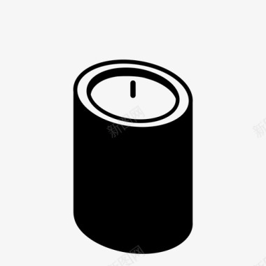 蜡烛蜡未点燃的蜡烛图标图标