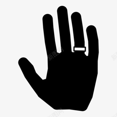 结婚素材手手指戒指图标图标
