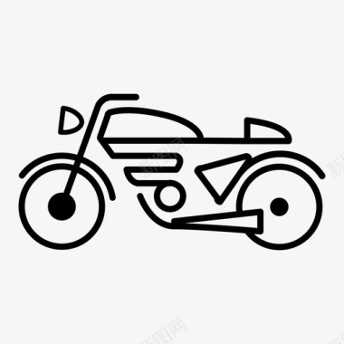 摩托车汽车咖啡馆赛车手图标图标