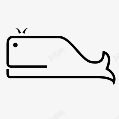 鲸鱼动物可爱图标图标