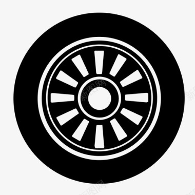 轮子聚氨酯轮子带轴承的轮子图标图标