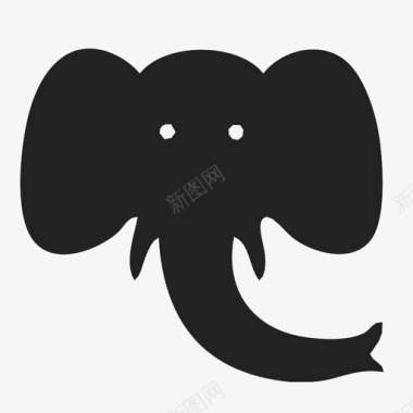 大象背影大象动物野兽图标图标