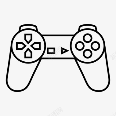 视频游戏控制器复古ps图标图标
