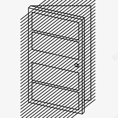 入口标识门开放式起居室图标图标