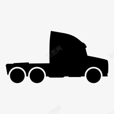 卡车运输半卡车图标图标