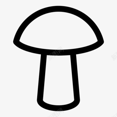 蘑菇简单形状图标图标