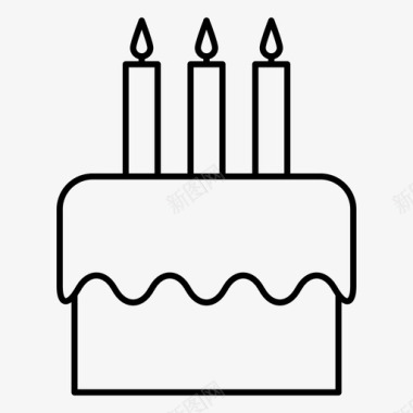 生日蛋糕糖派图标图标