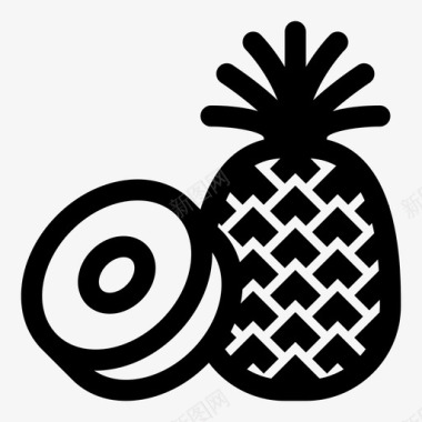 菠萝特写菠萝食物水果图标图标