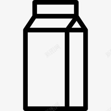 牛奶盒形状蛋白质图标图标