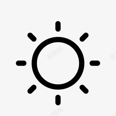 太阳温暖的天气阳光图标图标
