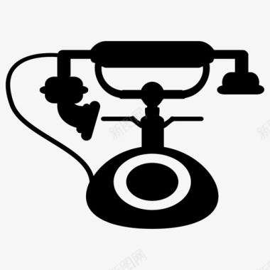 电话通讯老式的图标图标