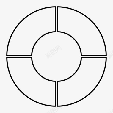 五个饼饼图优化监控图标图标