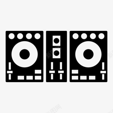 dj控制器音响设备音乐家图标图标