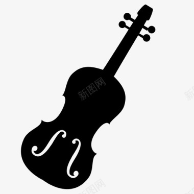 乐器标识小提琴弦乐管弦乐队图标图标
