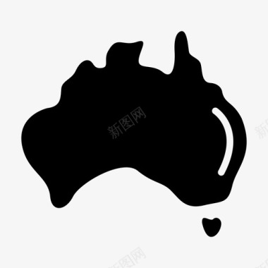 小仙女剪影澳大利亚国家岛屿图标图标