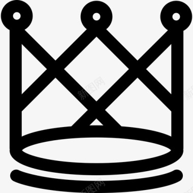 由十字交叉线和圆形构成的皇冠皇冠图标图标