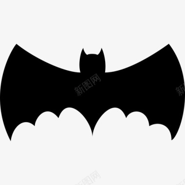 蝙蝠的大翅膀轮廓动物随机图标图标