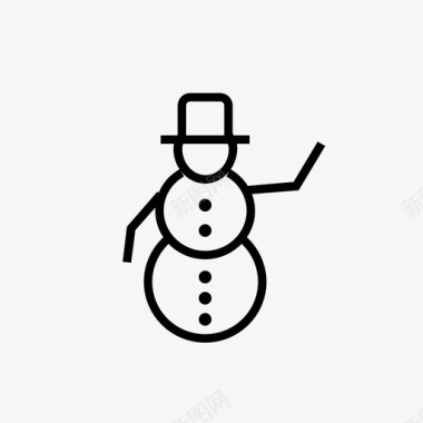 冬天的性格雪人圣诞节冬天图标图标