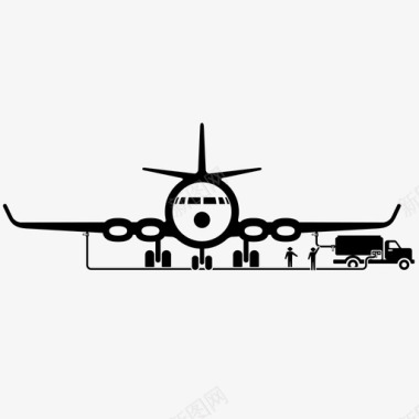 运输飞机飞机飞行卡车旅行图标图标