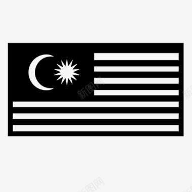 马来西亚国旗国家月亮图标图标