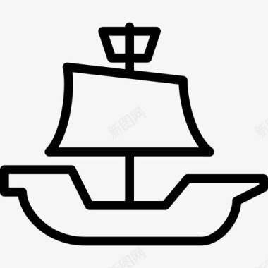 漂浮船旅行海上图标图标