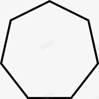 透明物体七边形形状几何图标图标