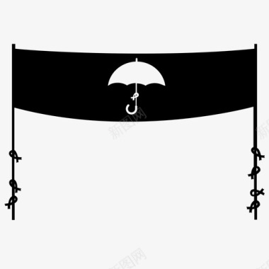 浅蓝色雨伞雨伞革命强硬学生图标图标