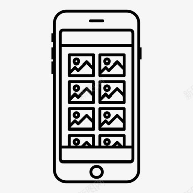 手机寺库应用应用程序照片库智能手机图标图标