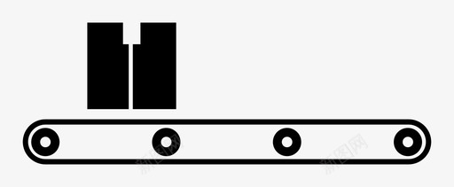 矢量物料员输送带物料搬运制造厂图标图标
