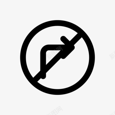 禁止右转信号灯标牌图标图标