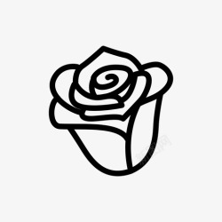 环保项目玫瑰绿色花卉图标高清图片