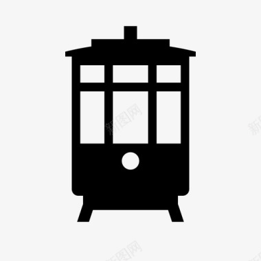 公共交通标识有轨电车交通公共交通图标图标