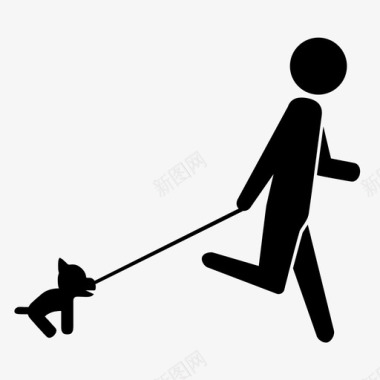狗跑步跑狗宠物图标图标