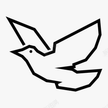 飞翔的鹦鹉小鸟天空鸽子图标图标